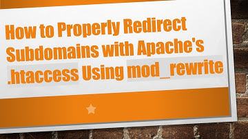How to Properly Redirect Subdomains with Apache