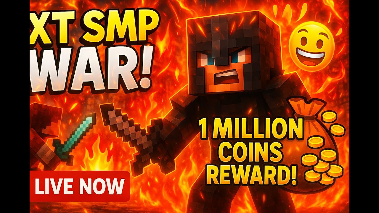 🛡️ SMP WAR for 1 MILLION COINS! | XT NETWORK is on FIRE 🔥 - YouTube