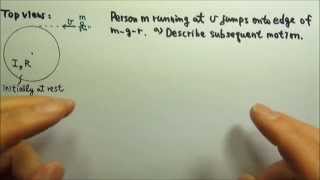 AP Physics 1: Rotation 30: Angular Momentum Conservation: Collision Involving a Fixed Axis