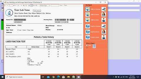 Easy Pathology Lab With Images - Print Patient History Column Wise - print Previous Tests Results