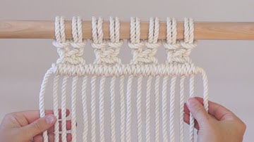 DIY Macrame Tutorial: How to Tie Double Half Hitch Knots under Square Knots!