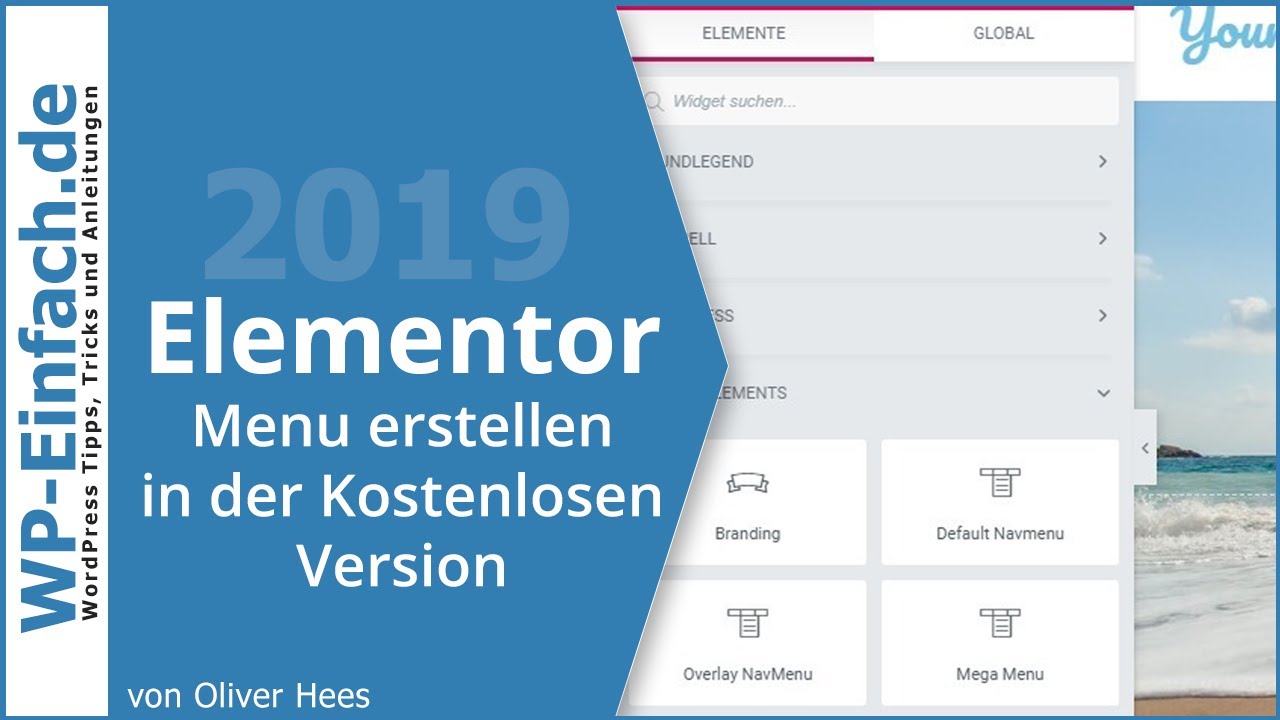 Elementor Menü erstellen in der Kostenlosen Version⚠️ - YouTube
