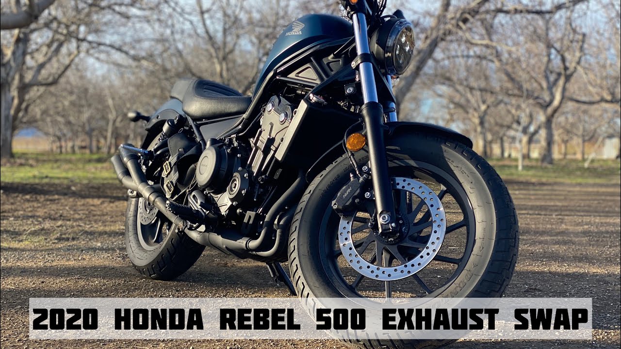 Honda Rebel 500 Exhaust Swap! Diablo Twin Pipe Install! - YouTube