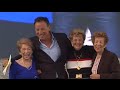 Bruce Springsteen accepts Ellis Island award with his mother & aunts