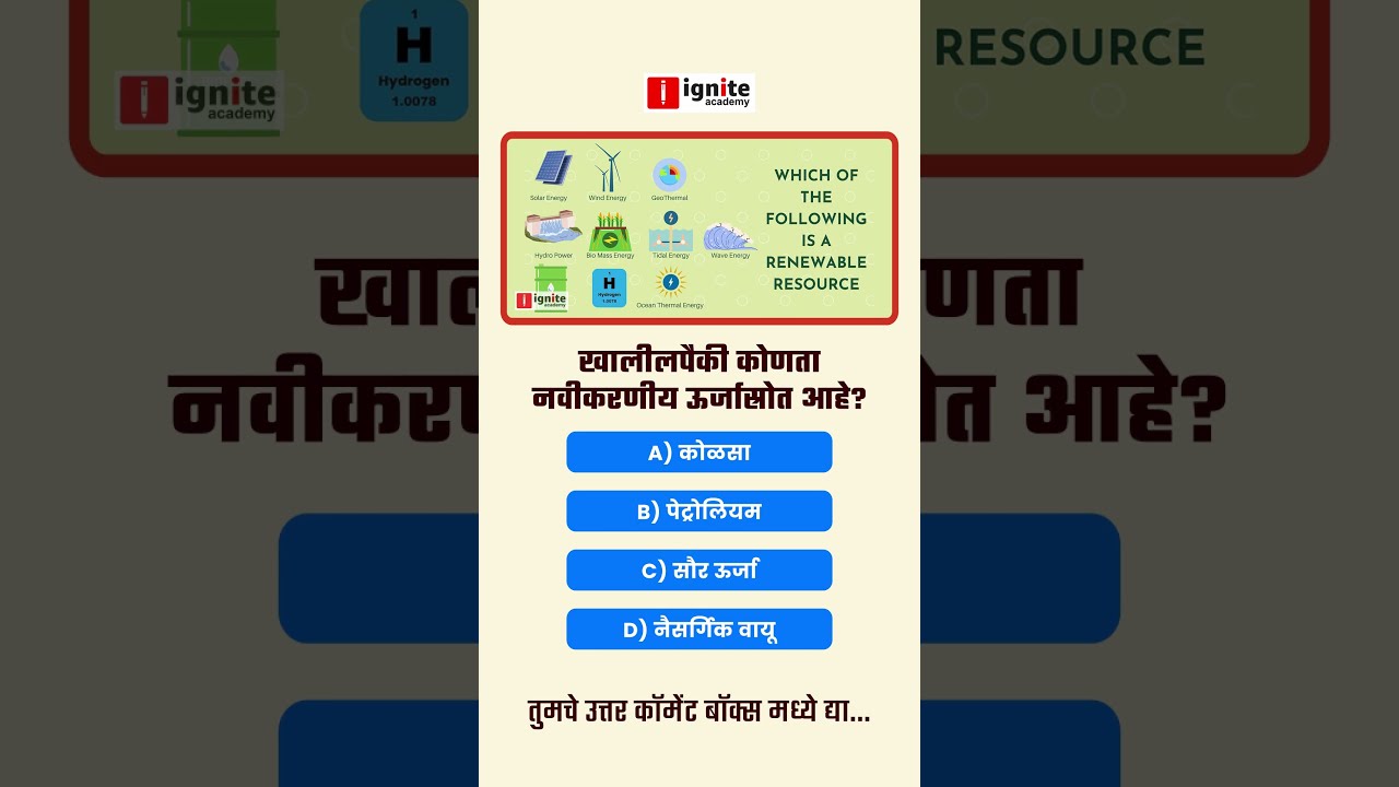 Renewable Energy | GK/GS Questions & Answers | GK Facts | Amazing Facts | Saralseva Bharti 2025