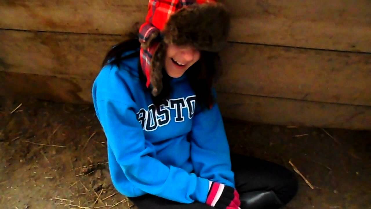 Girl runs into wall and falls off a pony YouTube