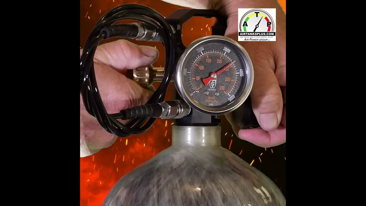 Air Tanks Plus 4500 psi tank with Saber Tactical Valve Demo YouTube