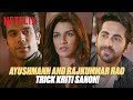 Ayushmann And Rajkumar Rao Try To Fool Kriti Sanon BareillyKiBarfi Ayushmann And Rajkumar Rao Try To Fool Kriti Sanon BareillyKiBarfi