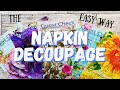 Decoupage NAPKINS on PAPER |DECOUPAGE Napkin TUTORIAL|