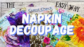 Decoupage NAPKINS on PAPER |DECOUPAGE Napkin TUTORIAL|