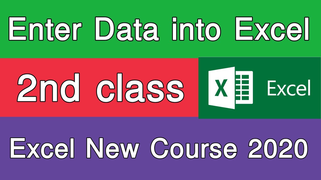 How to enter data into Excel for Beginners | Second class of Excel