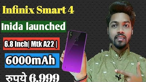 Infinix Smart 4 6000mAh 10w🔌  India launch l |price & specs