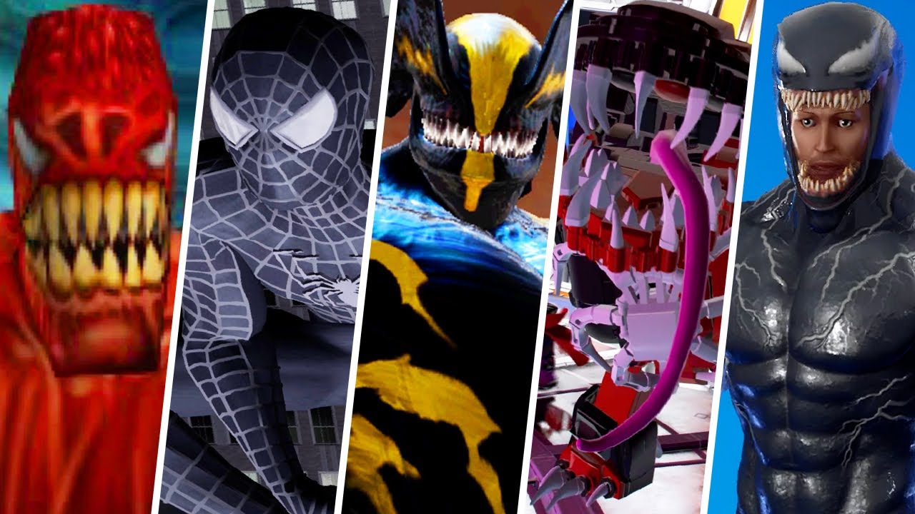 Все трансформации симбиотов в играх про Человека-паука