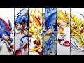 Drawing Sonic Super Forms And Transformations - Compilation 2