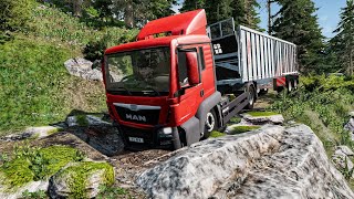 Trucks Vs Pothole | BeamNG.Drive