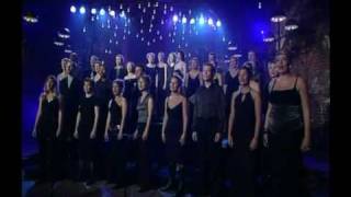 Vocal Line singing "Der er et yndigt land" at danish televison 2003 chords