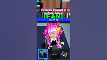 first trickshot in mm2 aim trainer #roblox #mm2aimtrainer
