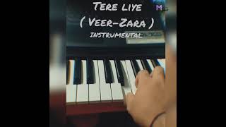 Instrumental   Tere Liye  On piano shorts ringtones  shahrukhkhan  trending  trend