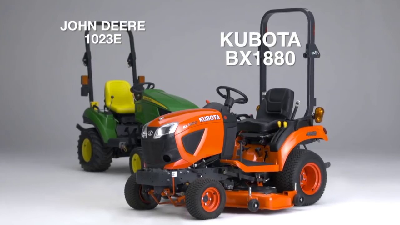 Kubota BX1880 vs John Deere 1023E Wickham Tractor Company YouTube