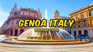 Genoa Italy Street Walk 🇮🇹 | Walking Tour In 4k [With Caption]