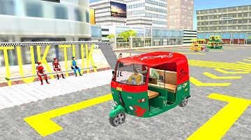 Modern Tuk Tuk Rickshaw Driving - City Mountain Auto Driver Simulator 2022 - Android GamePlay #6
