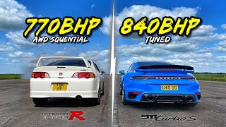 WHATS FASTER?! MY 840HP 911 TURBO S OR MY 770HP AWD INTEGRA?