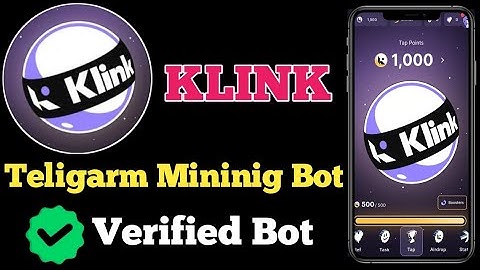 KLINK MINI APP Telegram Mining Bot | Teligarm Airdrop Mining Bot || Klink New Teligarm bot Verified