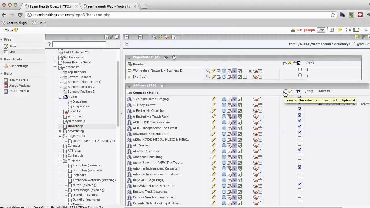 TYPO3 Backend Enabling Tick boxes for copy & paste.mp4 - YouTube