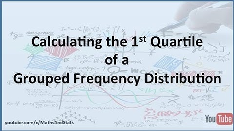1st Quartile of a Grouped Frequency Distributions