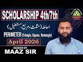 Scholarship Exam 2026 | Maths: Perimeter (Triangle,Square,Rectangle) | Easy Method by Maaz Sir