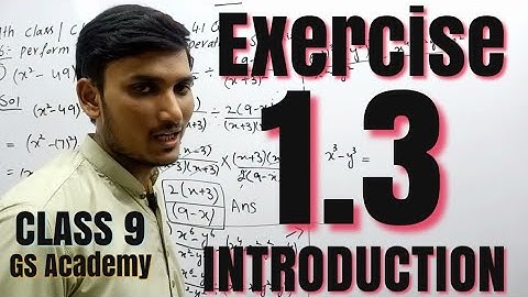Exercise 1.3, Introduction, Class 9 Maths,Chapter 1, Matrices and Determinants, GS Academy,