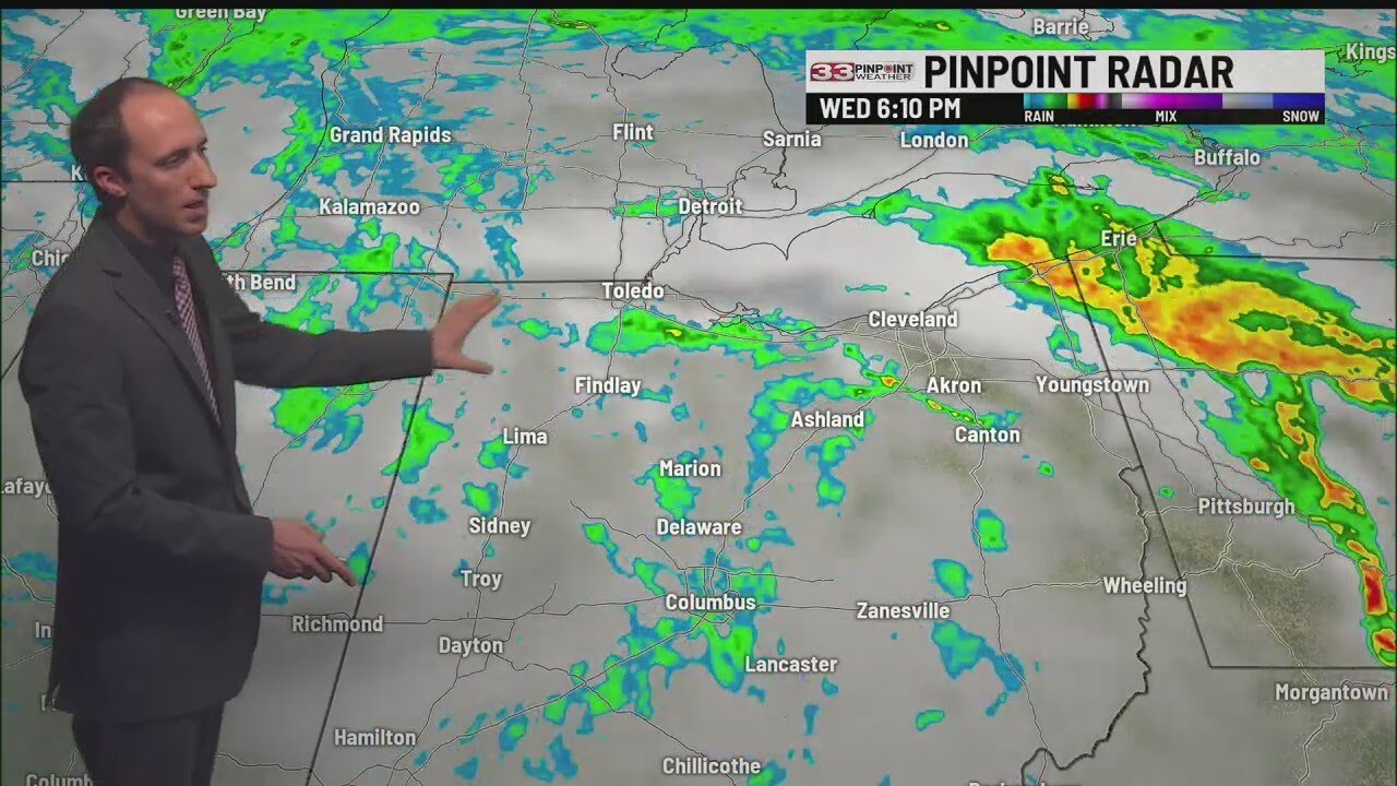 Cool with scattered showers Thursday - YouTube