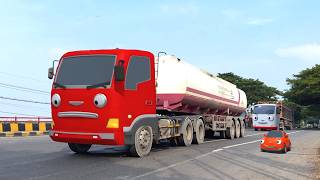 Di Sini Markasnya Truk Tangki Kimia, Truk Oleng, Truk Kontainer Mirip Frank Kawannya Tayo