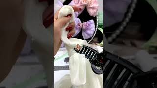 How to make a Layered Ribbon Hair Clip at home 🌸 #viral #accessories  #HairStyle