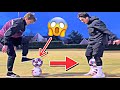 UNBELIEVABLE 2 FOOTBALL TRICK!! #Shorts