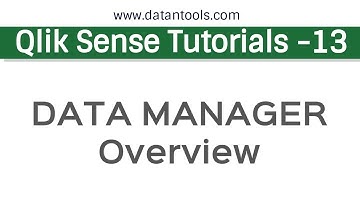 Qlik Sense Tutorials - QlikSense Data Manager Overview | qlik sense data manager