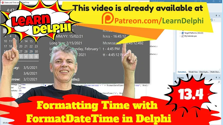 Learn Delphi Programming | Unit 13.4| Formatting Time in Delphi with the DateTimeFormat Function