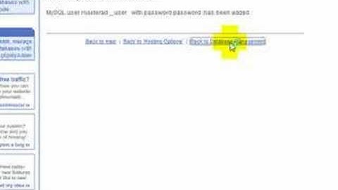 Setting up a MySQL database