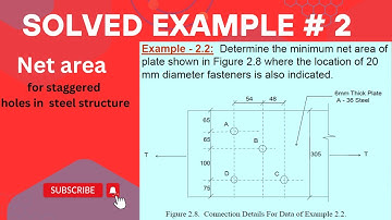 2.solved example of Net area in steel tension member| Net area in design of steel structure