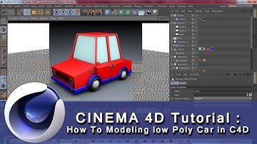 Cinema 4D R18 Tutorial |  How To Modeling low poly car in C4D Part 01