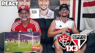 REACT VITÓRIA 1X3 SÃO PAULO - ADVERSÁRIOS SEMPRE AJUDANDO HAHA! +3 SEGUIMOS!