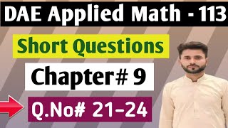 DAE Math 113 || Chapter 9 Matrices || Short Questions 21–24 || Easy Explanation in Urdu