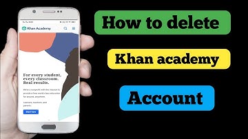 how to delete khan academy Account