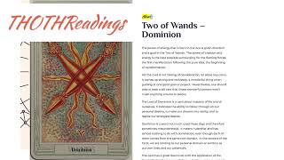 Two of Wands - Domination | Thoth Readings Tarot