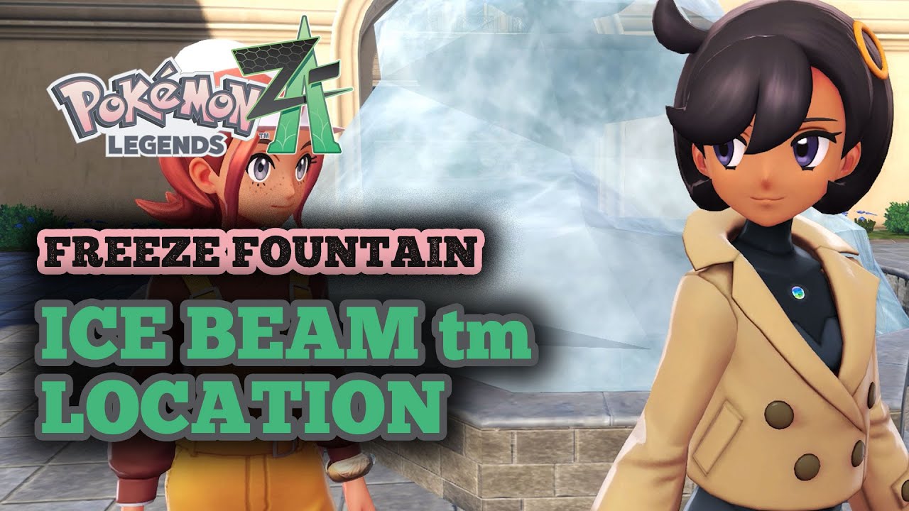 Ice Beam TM Location in Pokemon Legends Z-A - Freeze Fountain Water ...