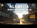 Recorrido Santiago CENTRO por la ALAMEDA al ORIENTE // CHILE 2021 4K