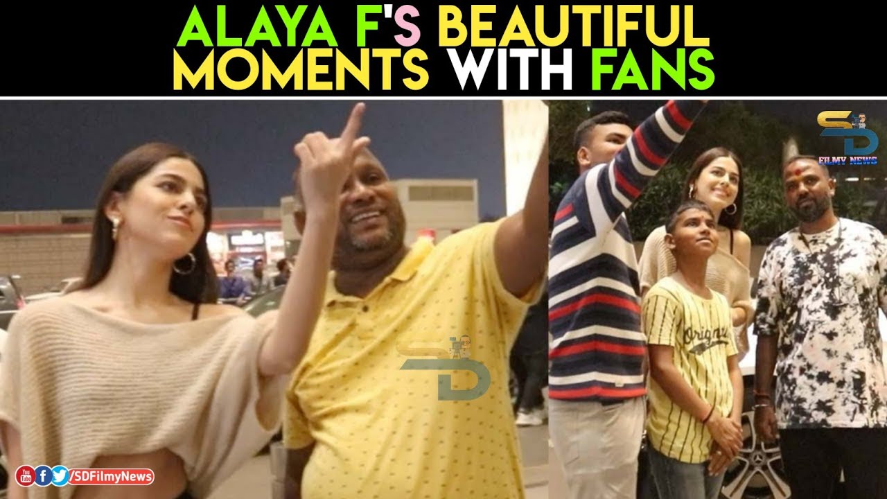 #AlayaF's beautiful moments with fans, spotted at Mumbai Airport 🤎 ...