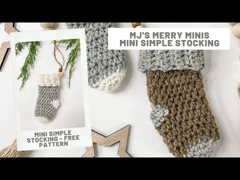 Mini Simple Stocking Ornament - Free Crochet Pattern