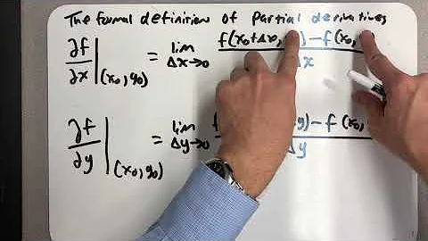 The definitions of partial derivatives and an example