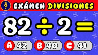 ¿Puedes resolver estas DIVISIONES básicas? ➗️ QUIZZ TEST EXÁMEN Matemáticas
